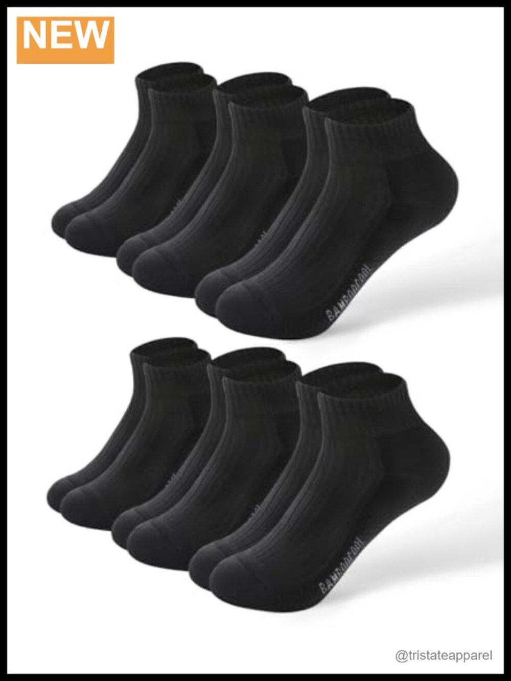 Bamboo Ankle Athletic Socks Odor-Resistant Moisture-Wicking Cushioned